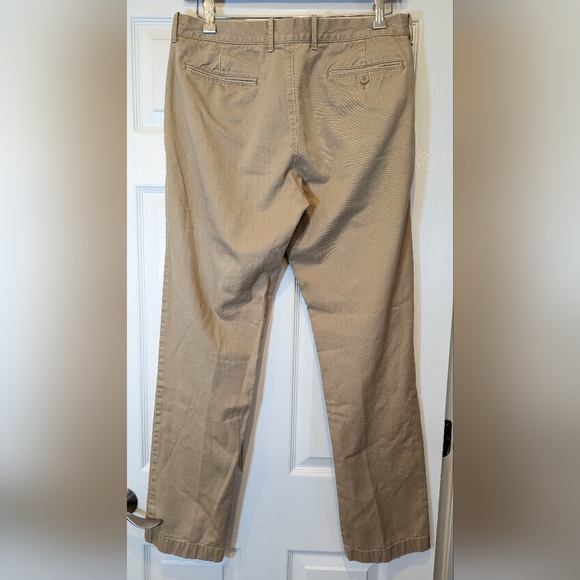J. Crew Men's The Sutton Straight Fit Flex tan khaki Chino pants Trousers 34x34 - Picture 11 of 14